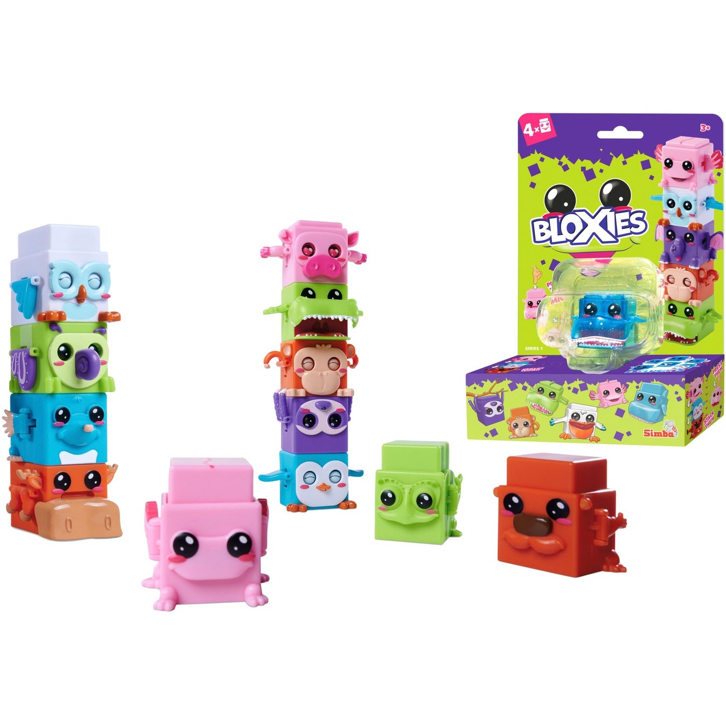 Simba Bloxies Spielfiguren Serie 1 (4er-Pack) (sortierter Artikel, 4 Figuren)