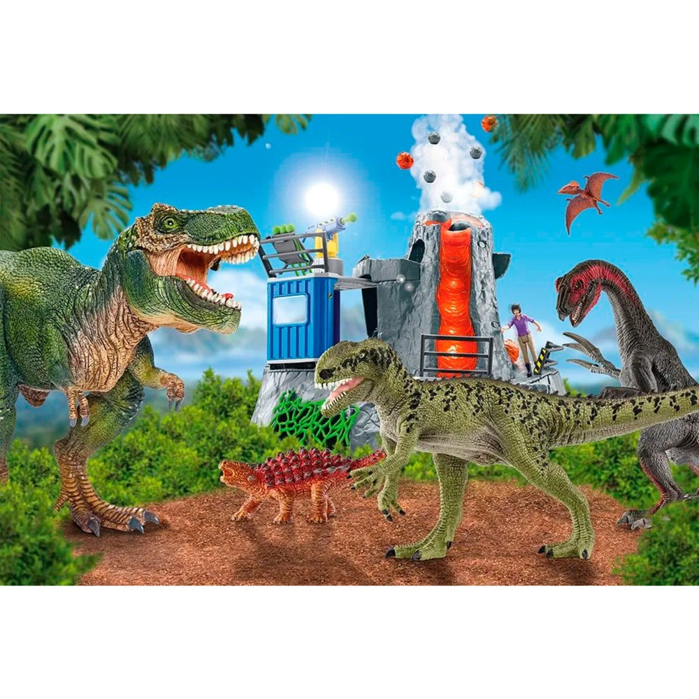 Schmidt Spiele Schleich: Dinosaurs ? Dinosaurier der Urzeit (100 Teile, inkl. Schleich Saichania mini Figur)