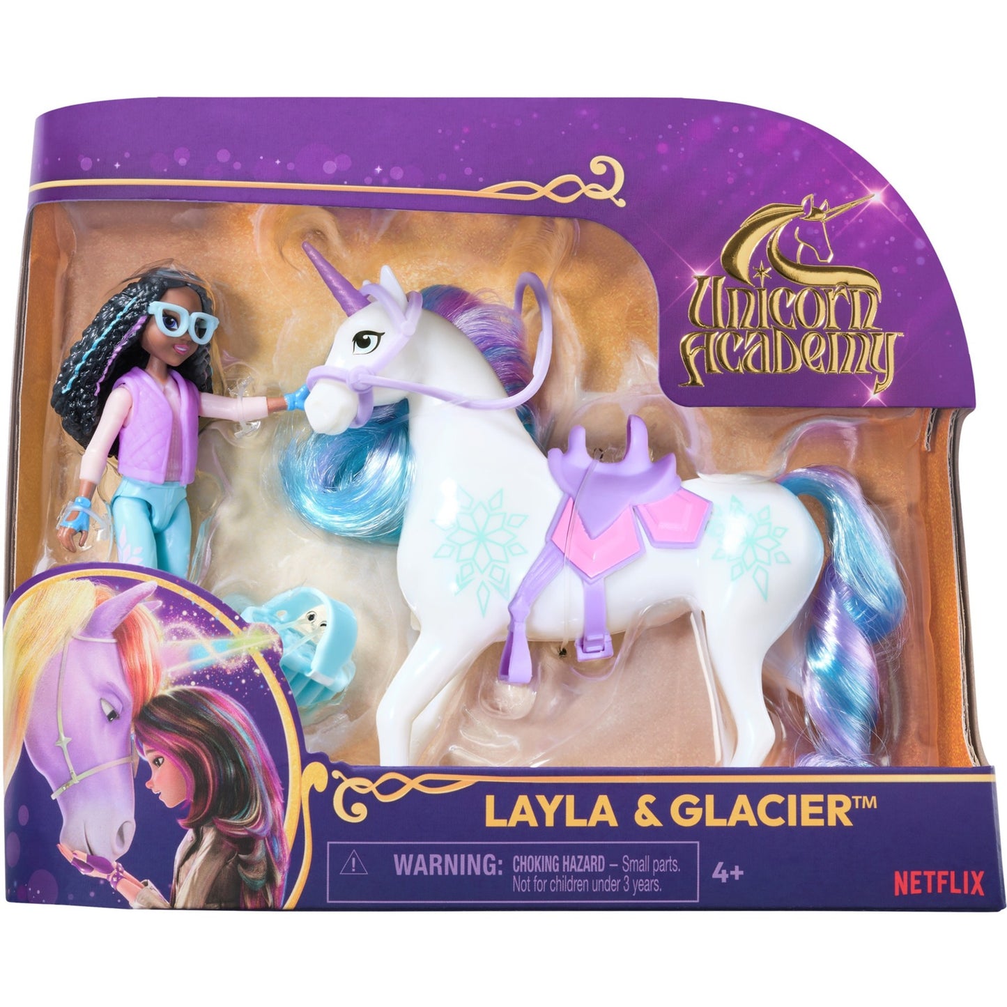 Spinmaster Unicorn Academy - Layla und Einhorn Glacier Set