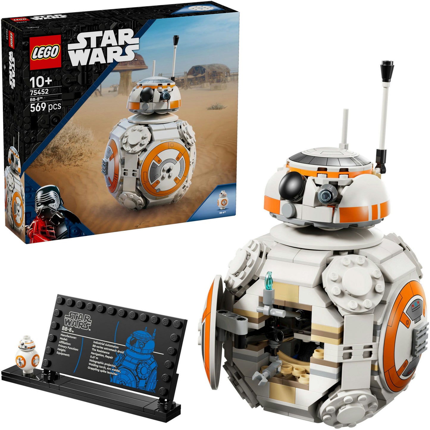 75452 Star Wars Der Astromech-Droide BB-8, Konstruktionsspielzeug