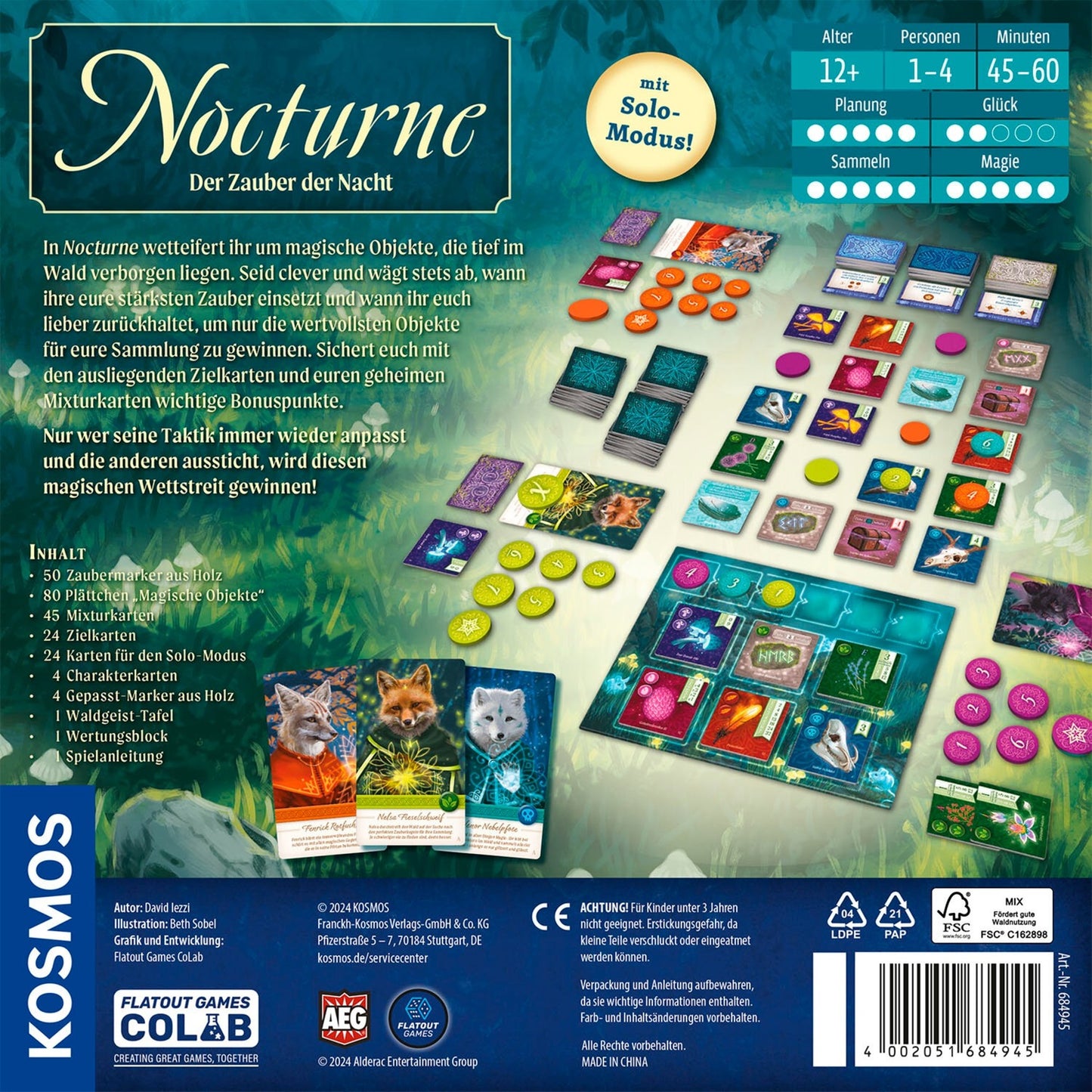 Nocturne, Brettspiel