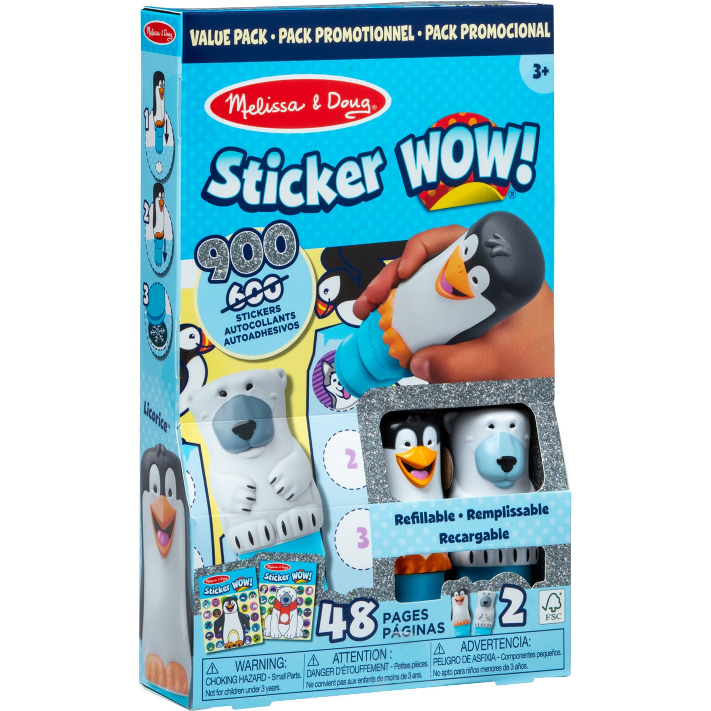 Melissa & Doug - Sticker WOW! Sticker-Stempelset 2er-Pack Winter, Basteln