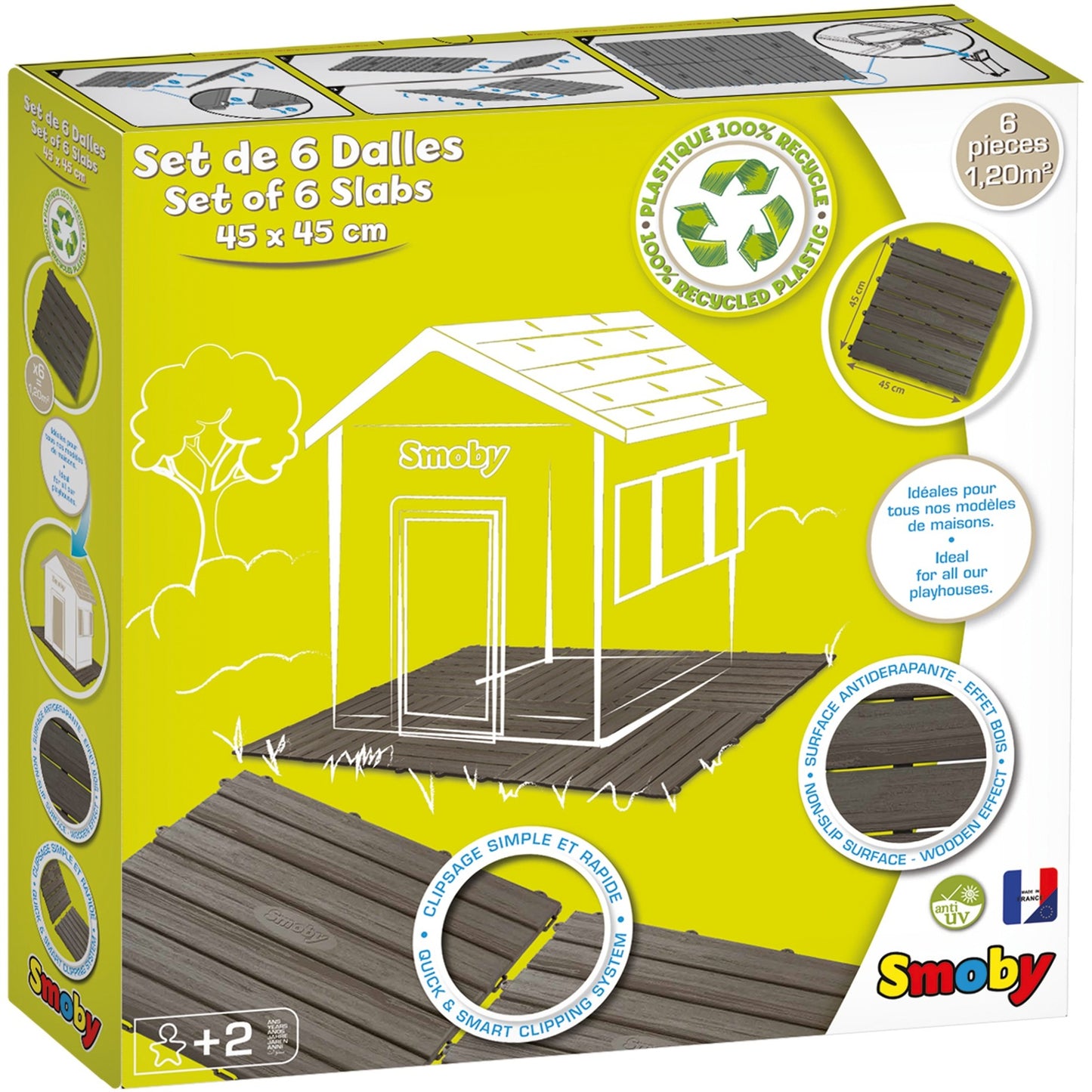 Smoby Bodenplatten-Set mit Klicksystem (6 Platten)