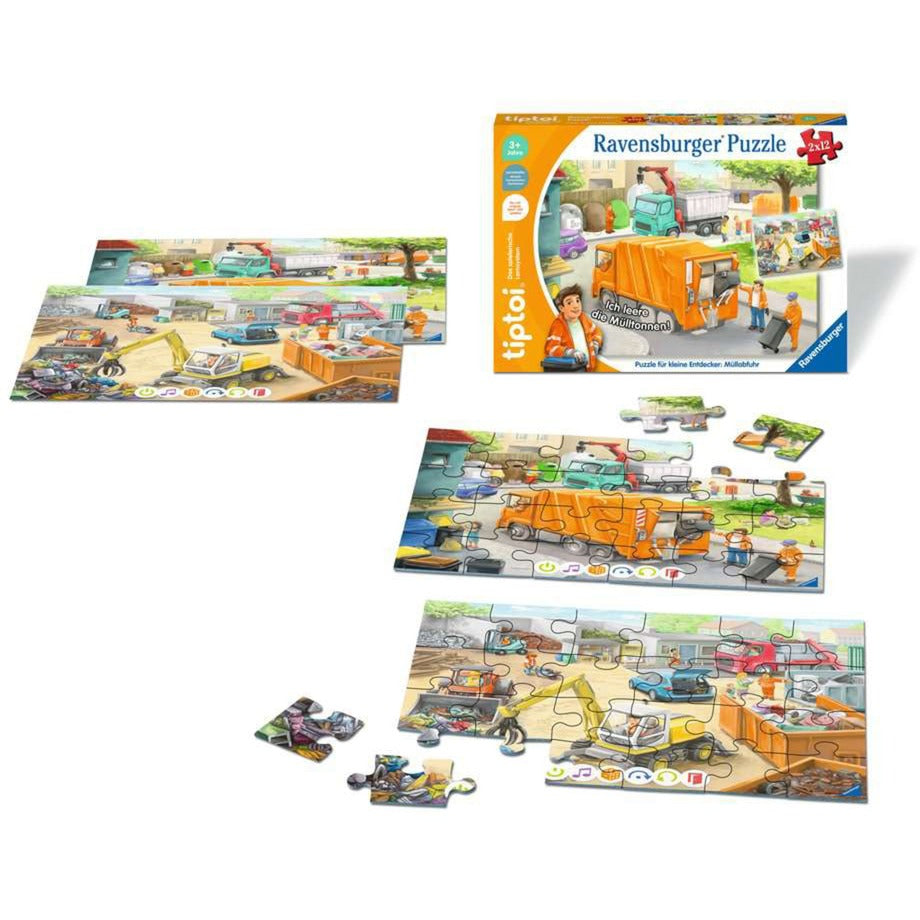 Ravensburger tiptoi Puzzle für kleine Entdecker: Müllabfuhr