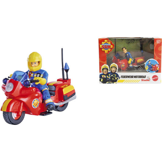 Feuerwehrmann Sam Feuerwehr Motorrad mit Figur, Spielfahrzeug