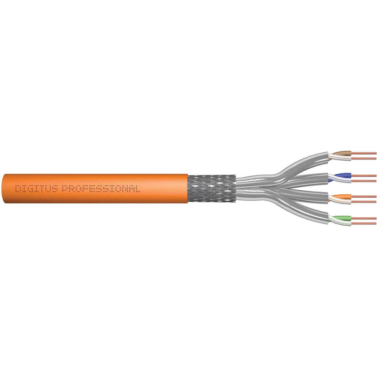 Digitus Professional Cat7 S/FTP Verlegekabel simplex (orange, 50 Meter Rolle)