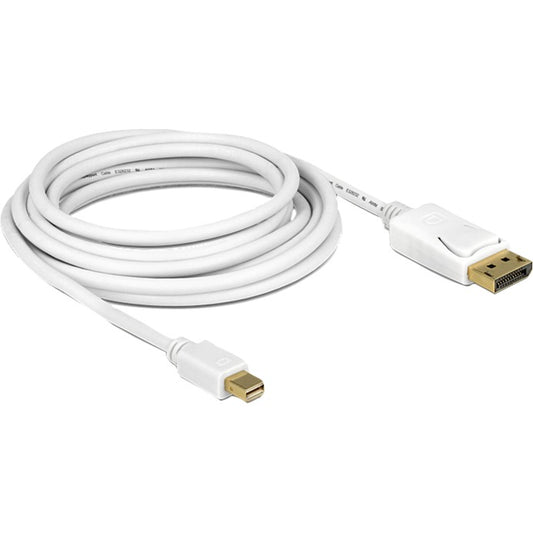 DeLOCK Kabel mini DisplayPort > DisplayPort (weiss, 3 Meter)