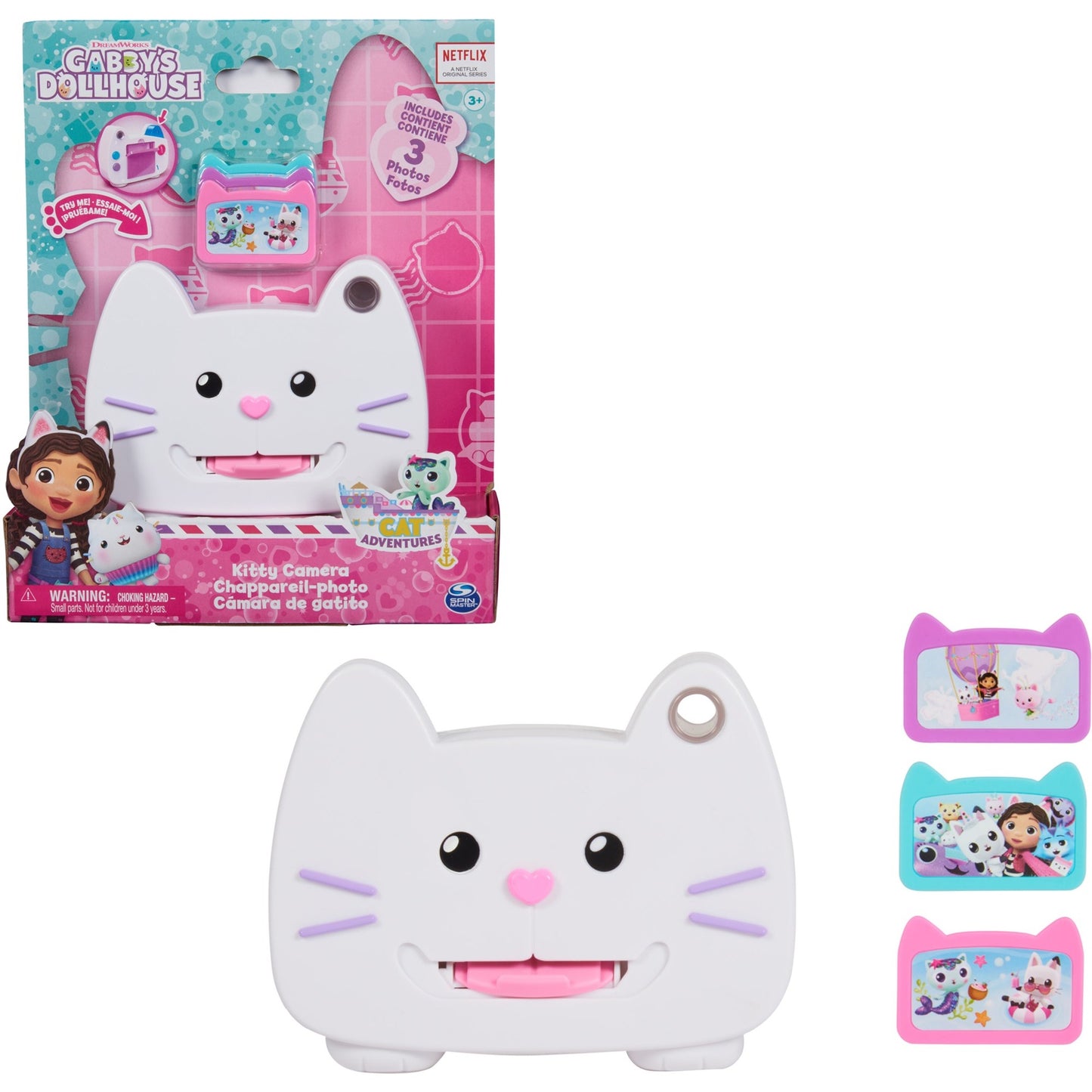 Spinmaster DreamWorks Gabby's Dollhouse Cat Adventures - Spielzeug Katzen-Kamera (mit 3 Fotomotiven)