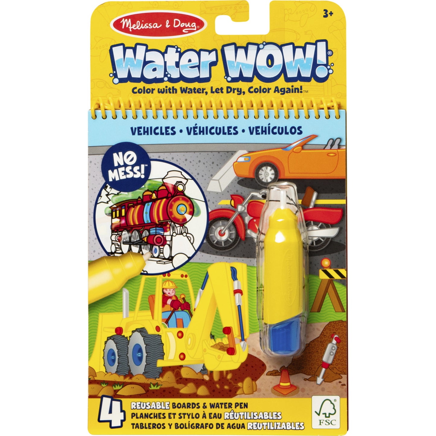 Melissa & Doug - Water WOW! Fahrzeuge, Malen