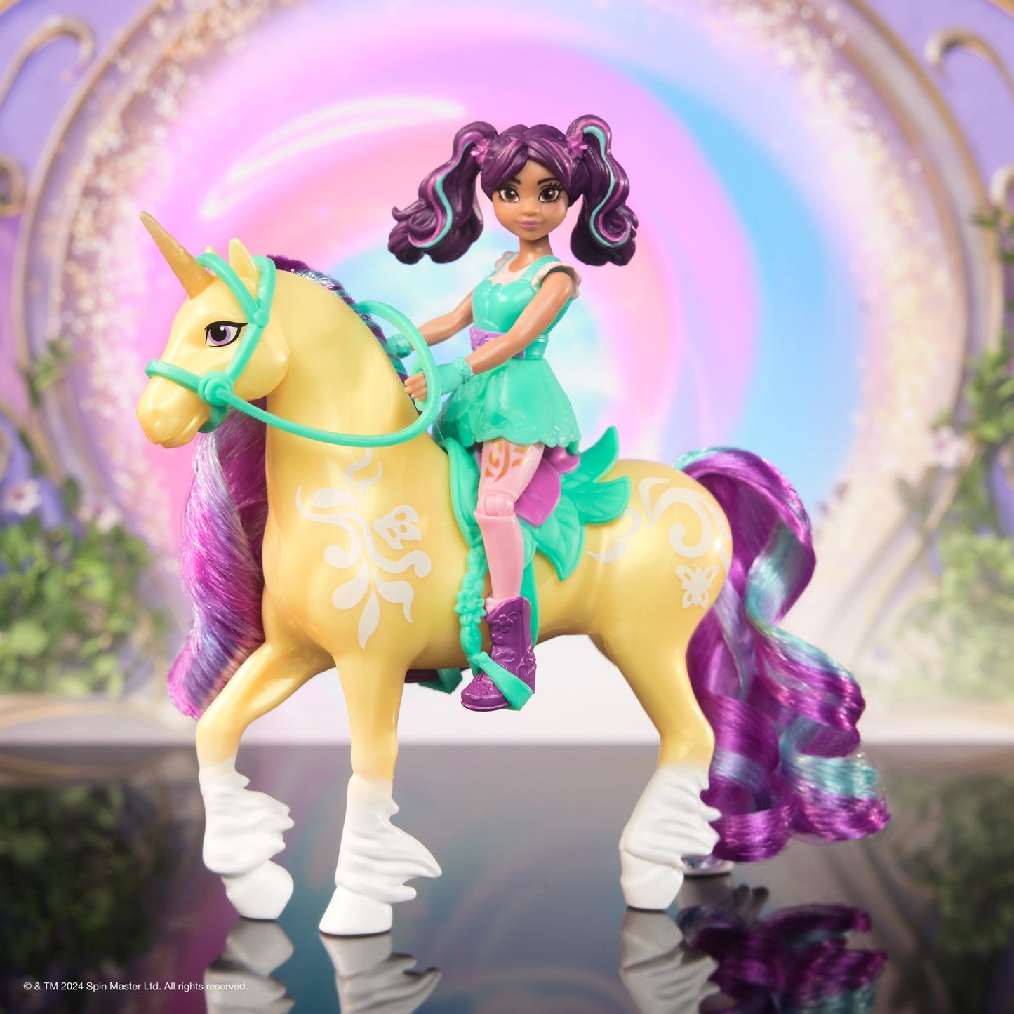 Spinmaster Unicorn Academy - Ava und Einhorn Leaf Set