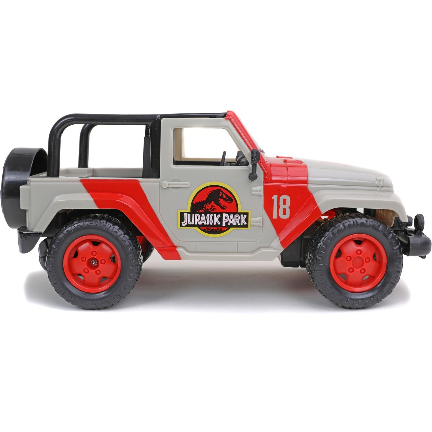 Jada Toys Jurassic Park RC Jeep Wrangler (beige/rot, 1:16)