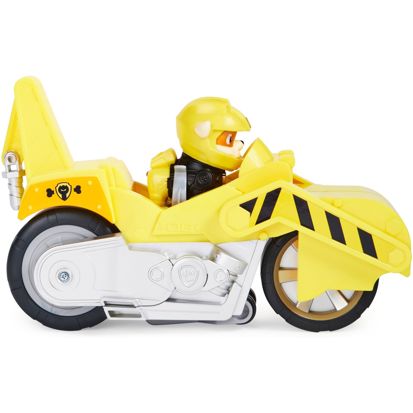 Spinmaster Paw Patrol Moto Pups Rubbles Motorrad (gelb, mit Spielfigur)