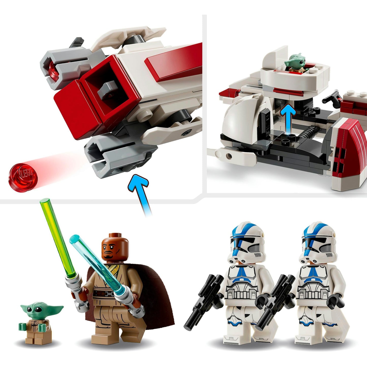 LEGO 75378 Star Wars Flucht mit dem BARC Speeder, Konstruktionsspielzeug