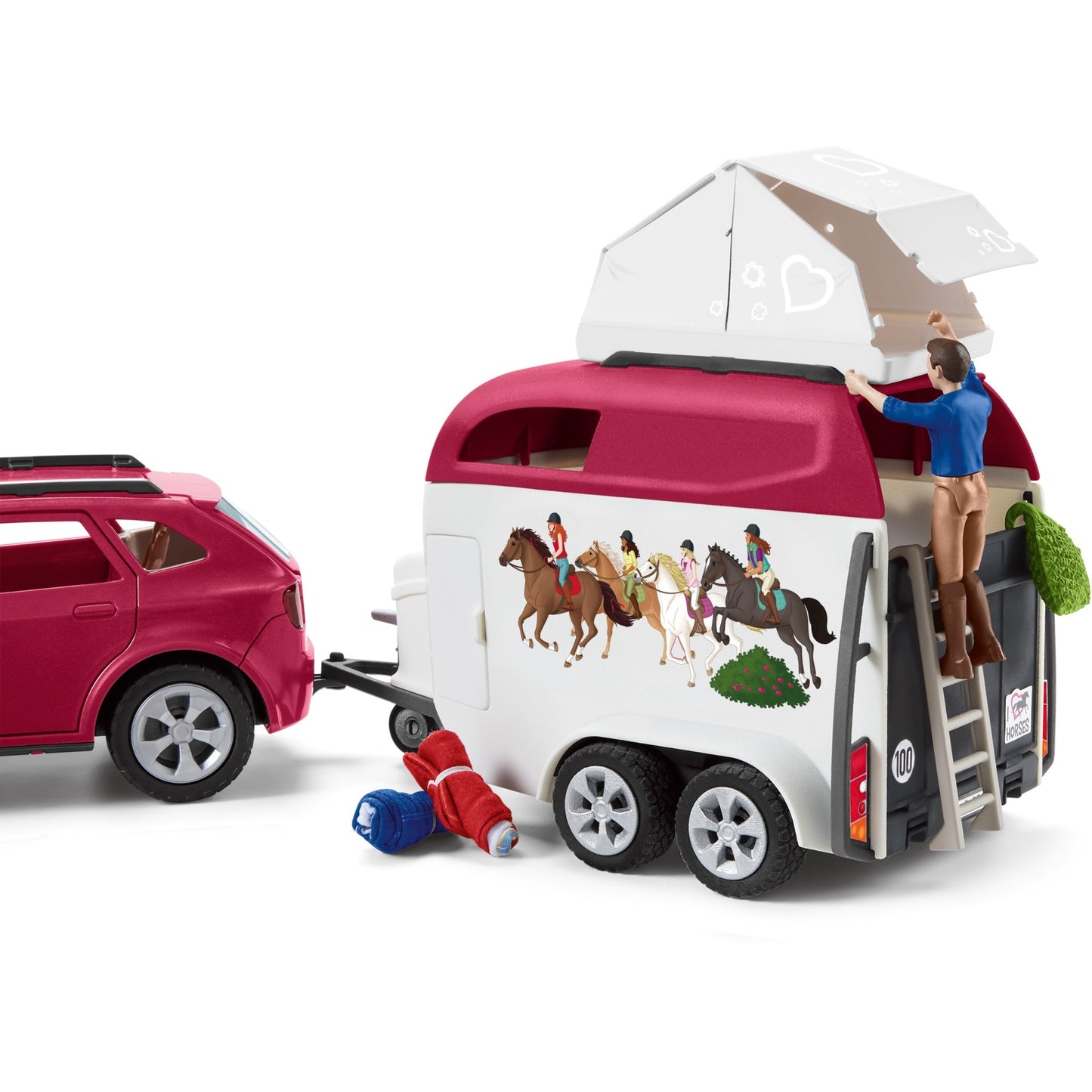 Schleich Horse Club Abenteuer mit Auto und Pferdeanhänger, Spielfahrzeug