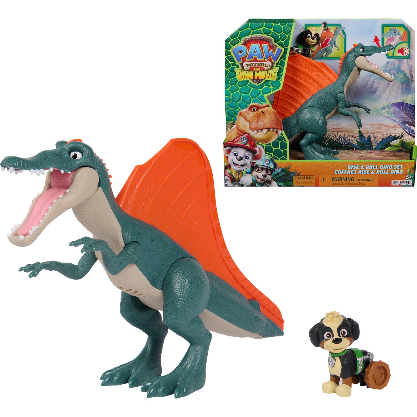 Paw Patrol: Der Dino Film - Rise & Roll Dino Set, Spielfigur