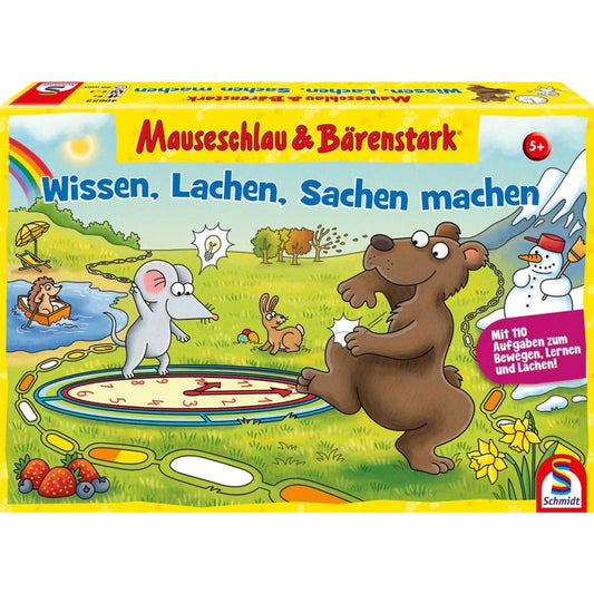 Schmidt Spiele Mauseschlau & Bärenstark: Wissen, Lachen, Sachen machen, Brettspiel