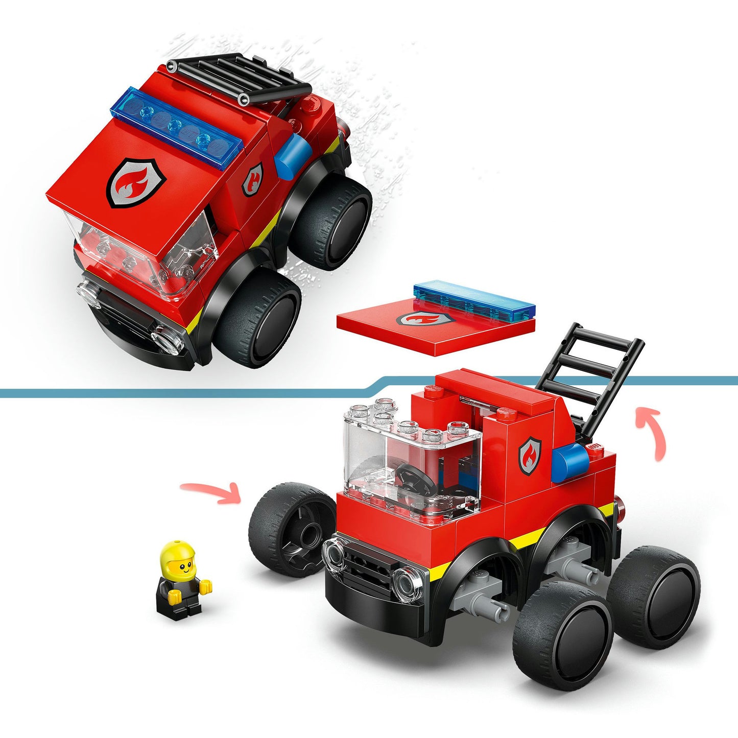 60482 City Coole Flitzer - Löschauto, Konstruktionsspielzeug