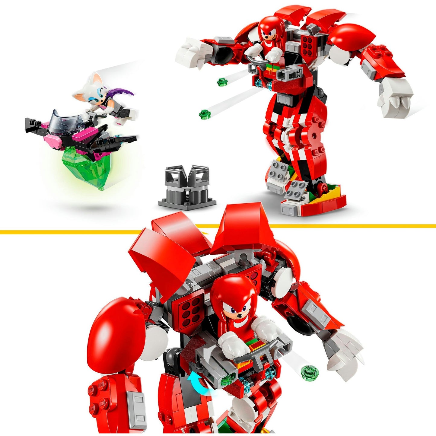 LEGO 76996 Sonic the Hedgehog Knuckles' Wächter-Mech, Konstruktionsspielzeug