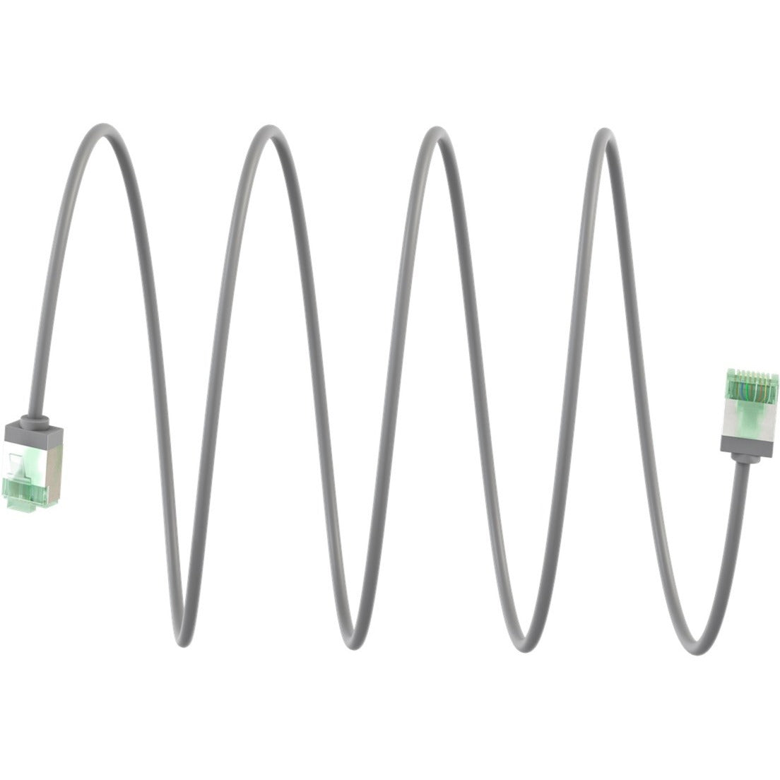 Goobay Ultraflexibles Cat.8.1 Patchkabel slim, U/FTP (grau, 5 Meter, extrakurze Stecker)