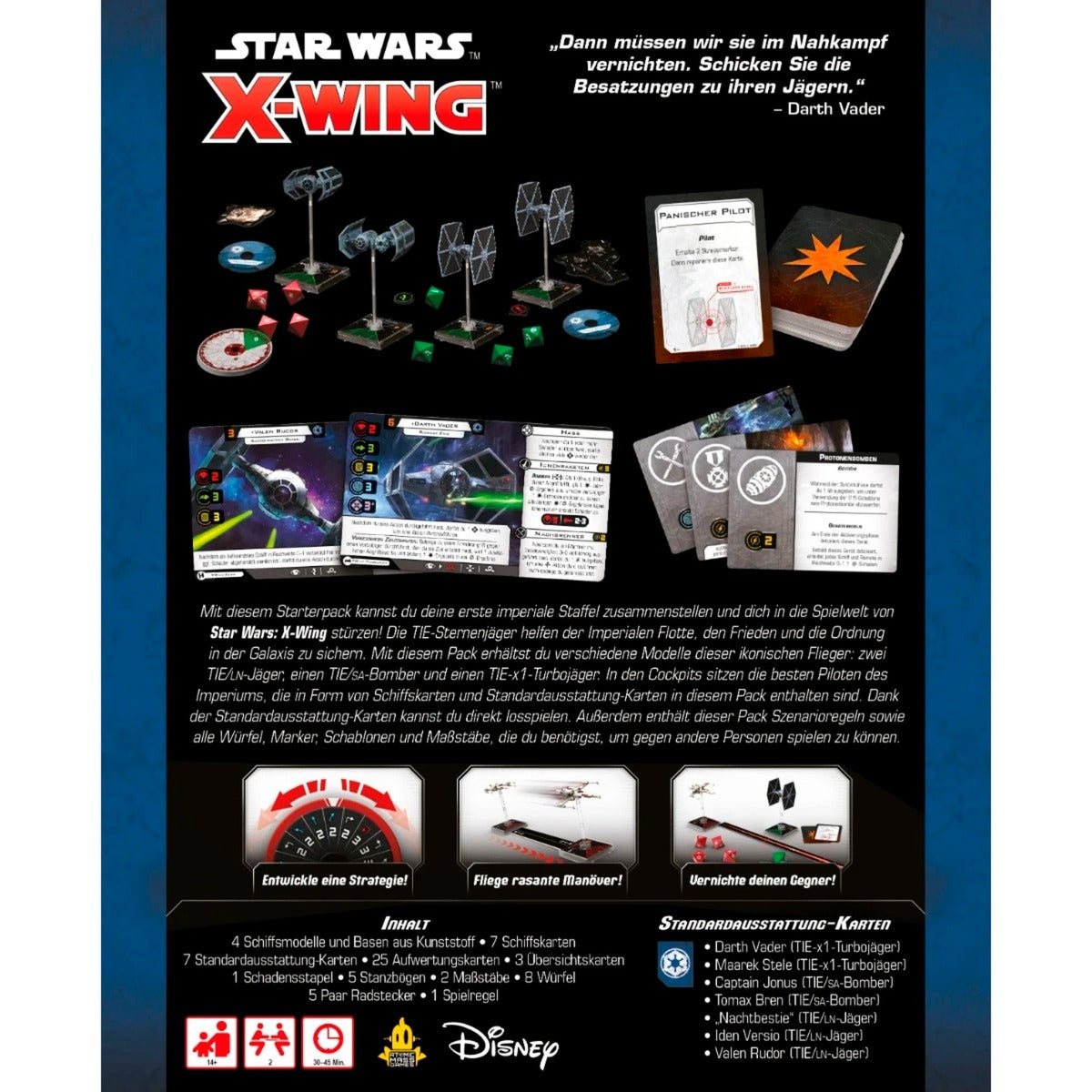 Asmodee Star Wars: X-Wing 2. Edition - Galaktisches Imperium Staffel-Starterpack