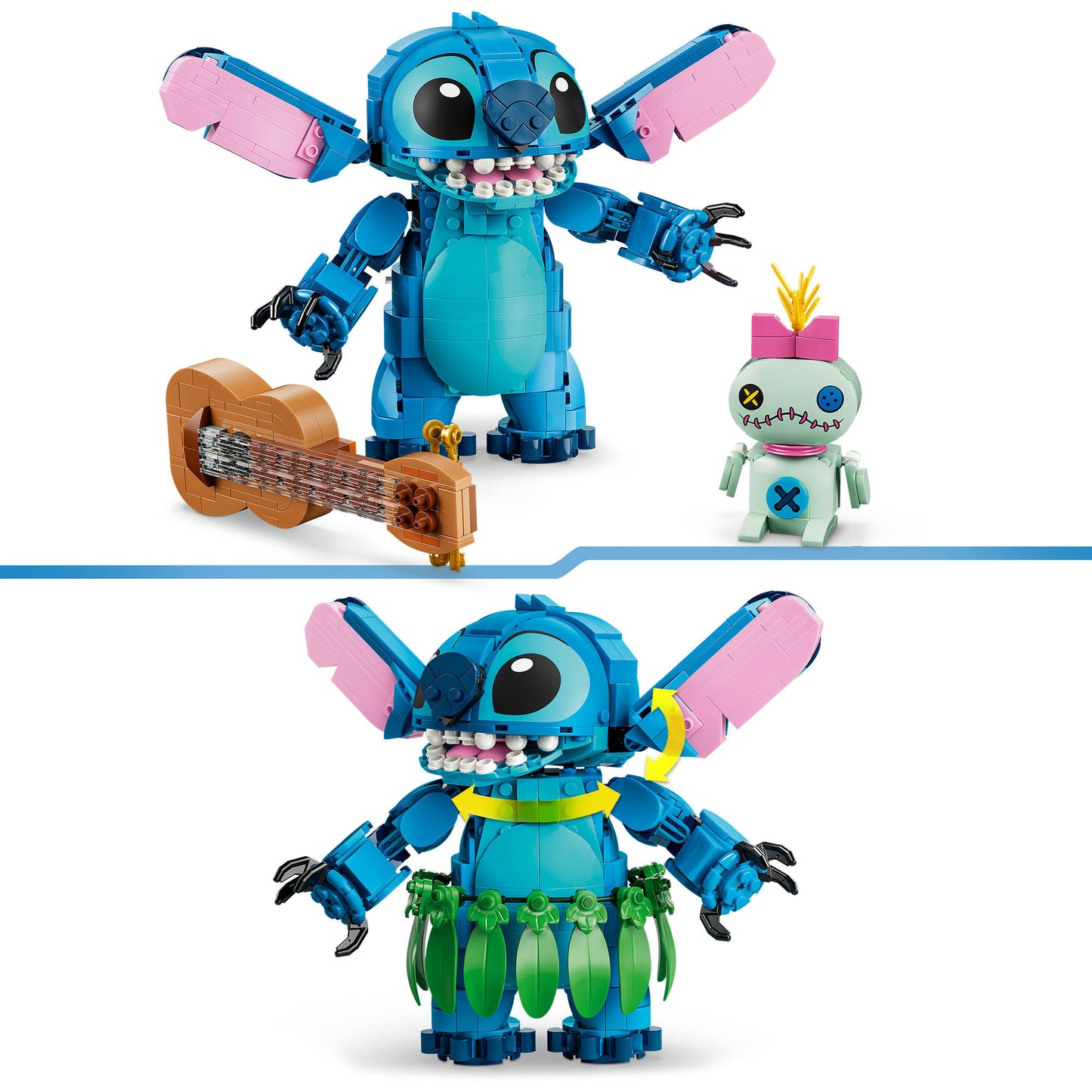 43296 Disney Classic Stitch und Scrump, Konstruktionsspielzeug