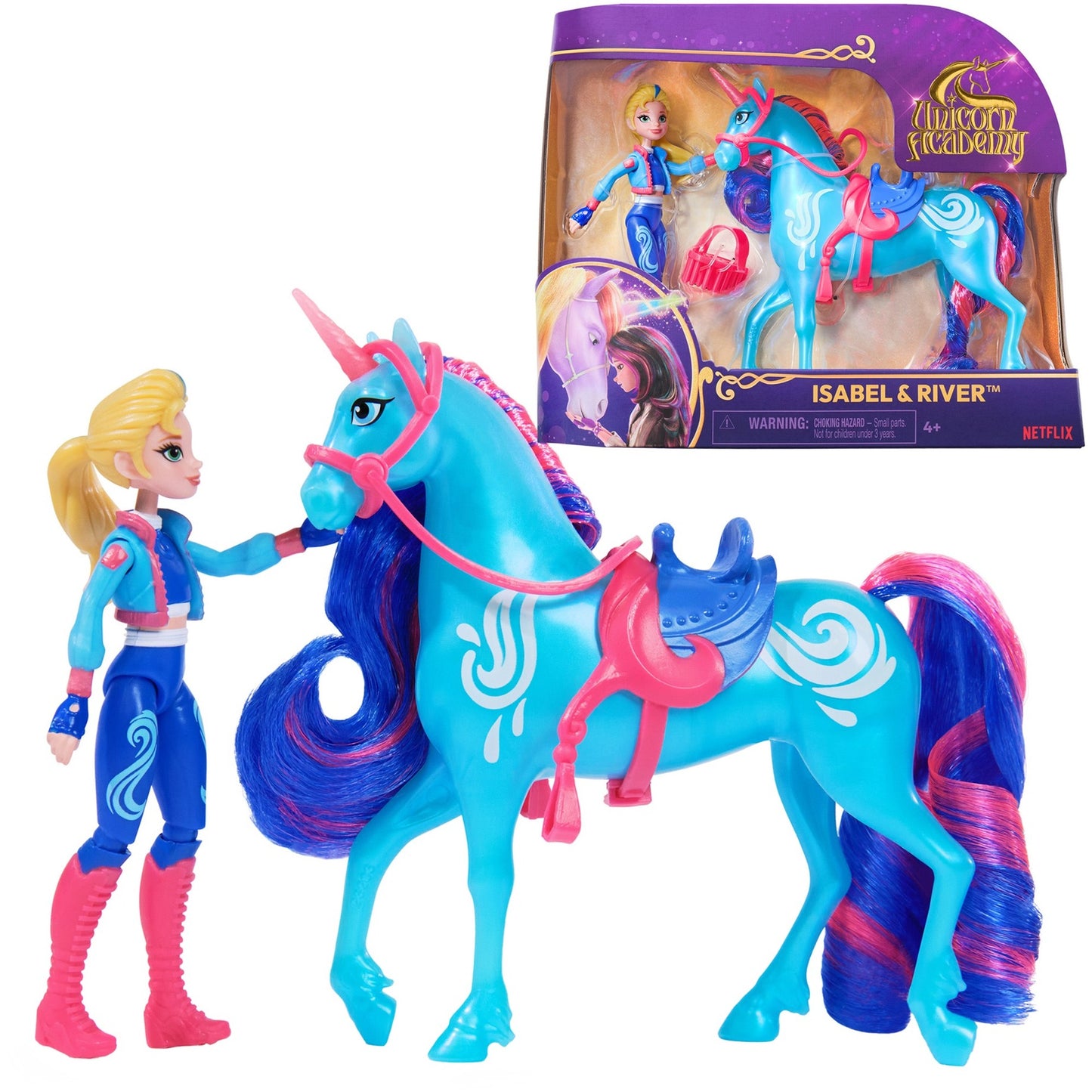 Spinmaster Unicorn Academy - Isabel und Einhorn River Set