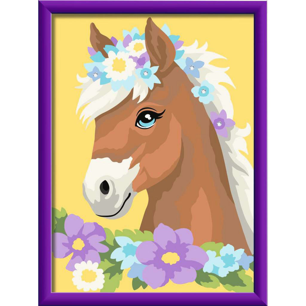 CreArt - Pferd mit Blumen, Malen