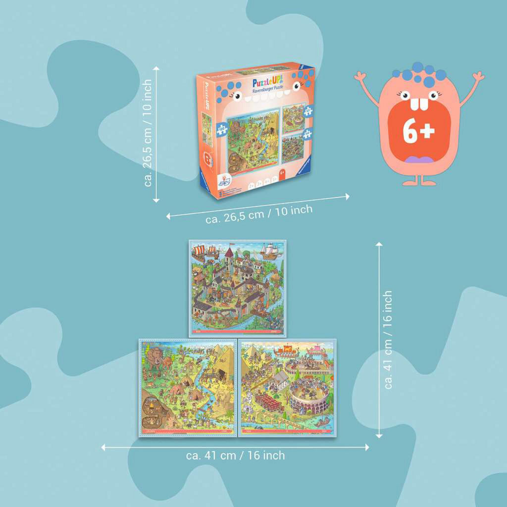 Puzzle UP! Geschichte - Steinzeit, Altes Rom, Mittelalter