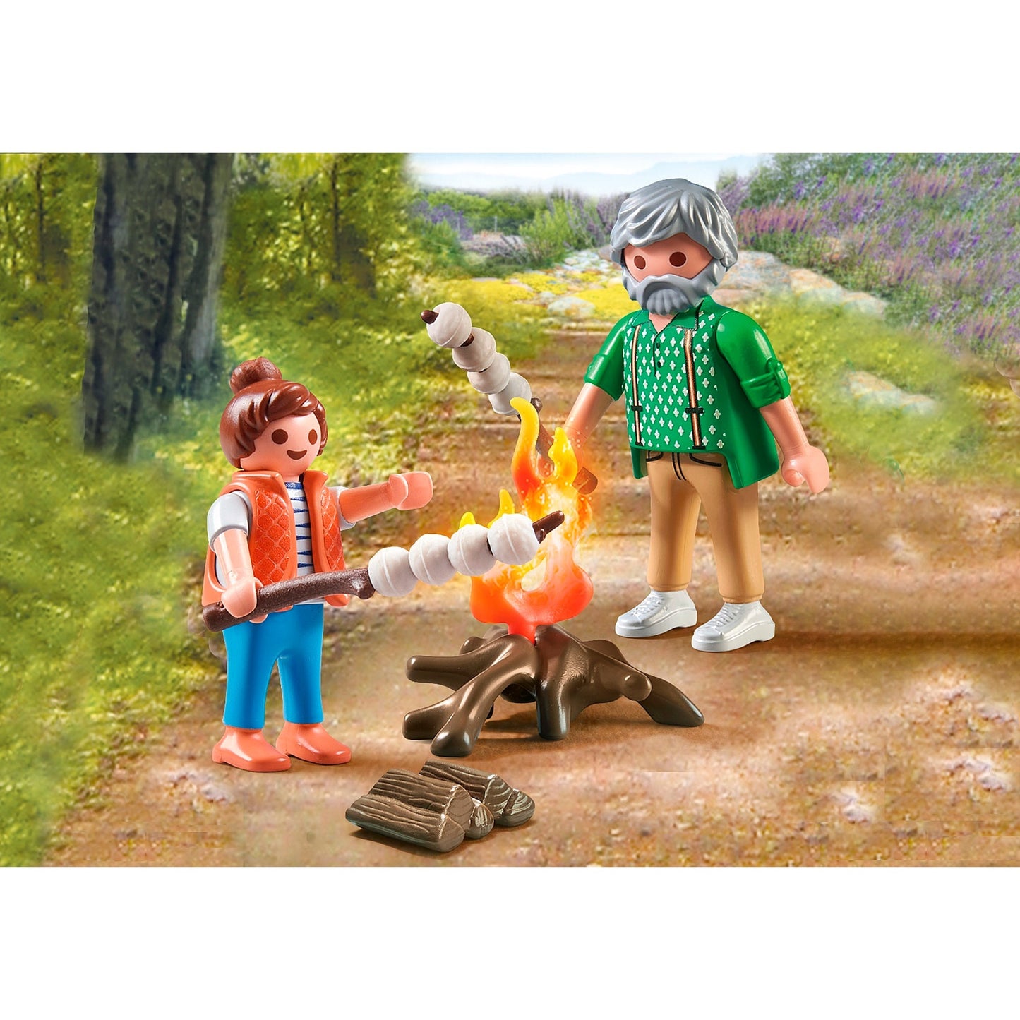 PLAYMOBIL 71513 City Life Lagerfeuer mit Marshmallows, Konstruktionsspielzeug