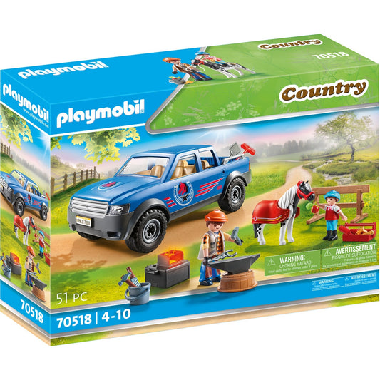 PLAYMOBIL 70518 Country Mobiler Hufschmied, Konstruktionsspielzeug