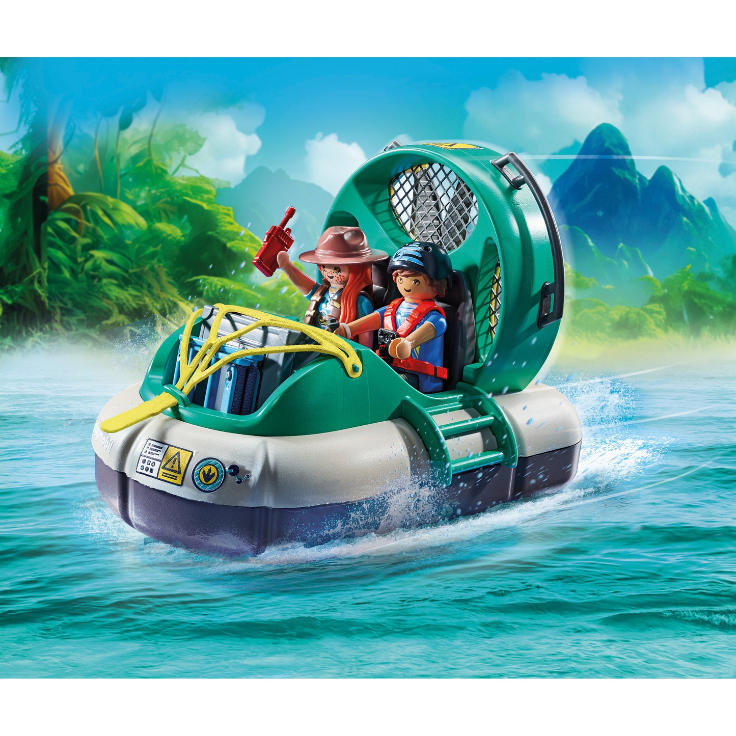 71819 Dinos Brachiosaurus-Begegnung mit Luftkissenboot, Konstruktionsspielzeug