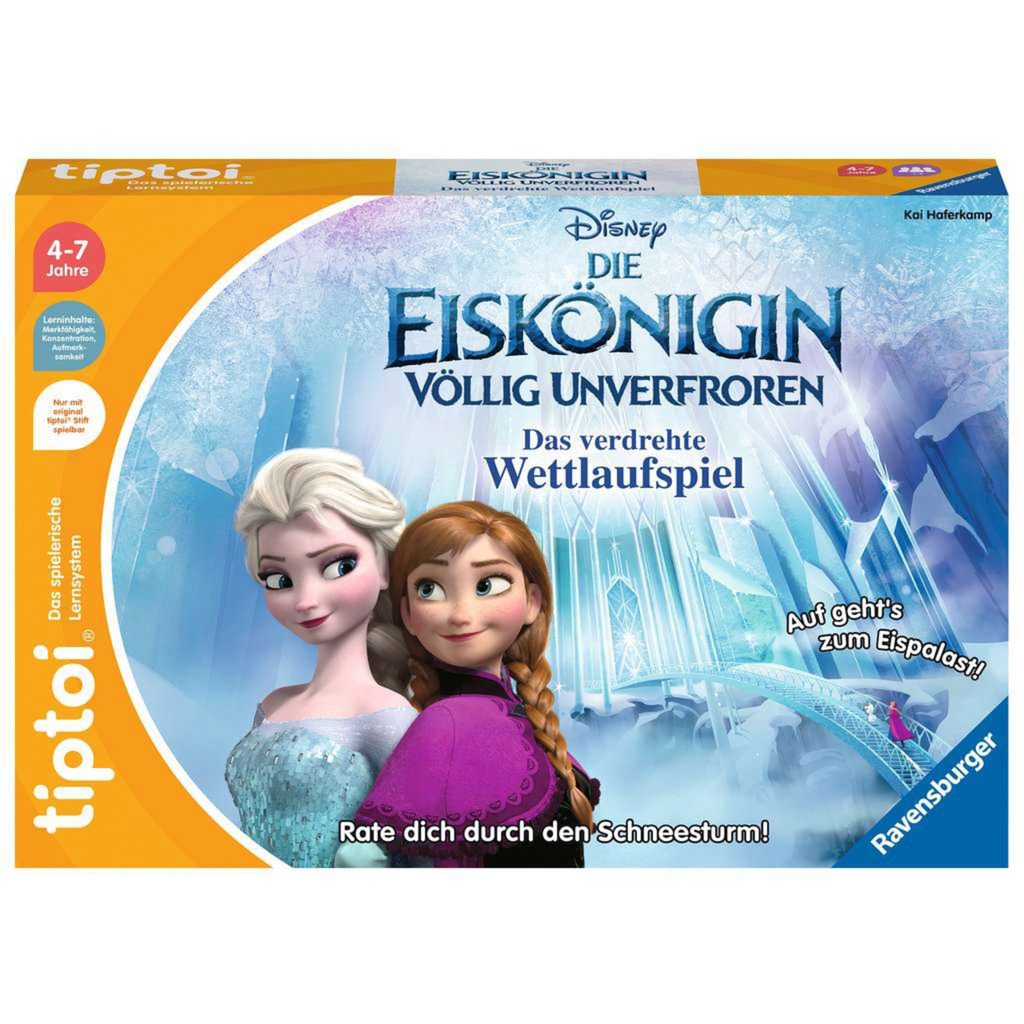 Ravensburger tiptoi Die Eiskönigin - Völlig unverfroren: Das verdrehte Wettlaufspiel, Brettspiel