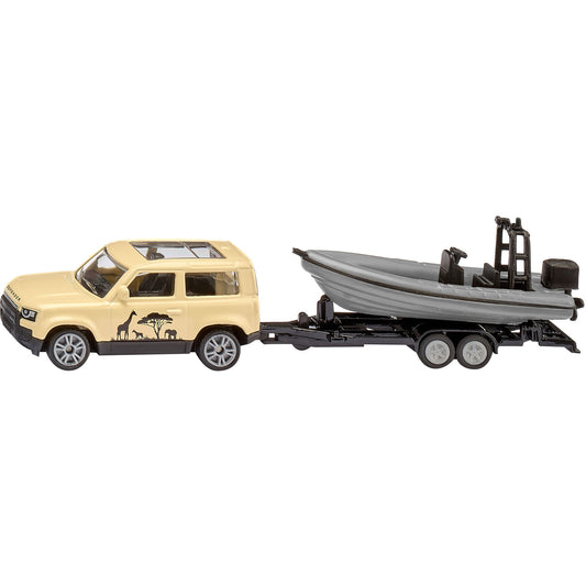BLISTER Land Rover Defender Safari mit Boot, Modellfahrzeug