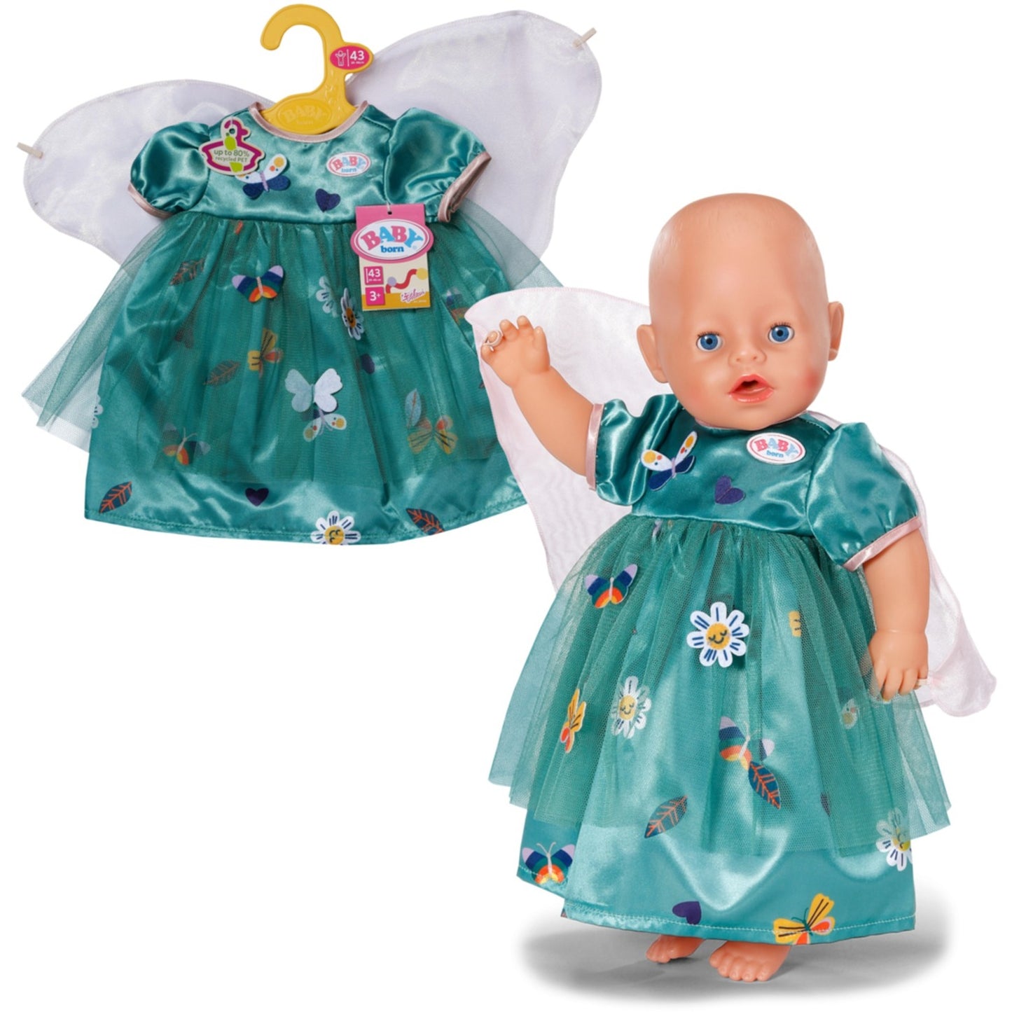 BABY born Feenkleid mit Flügeln 43cm, Puppenzubehör