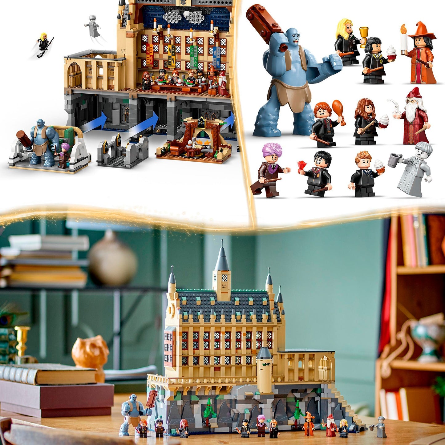 LEGO 76435 Harry Potter Schloss Hogwarts: Die Große Halle, Konstruktionsspielzeug