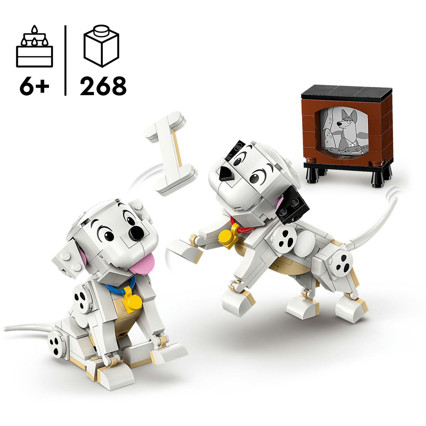 43271 Disney Classic Die Welpen Lucky und Penny aus 101 Dalmatiner, Konstruktionsspielzeug