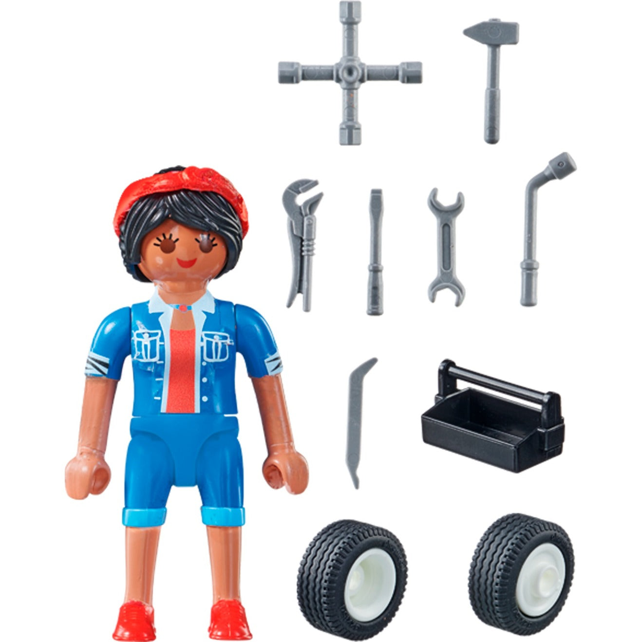 PLAYMOBIL 71164 specialPLUS Mechanikerin, Konstruktionsspielzeug