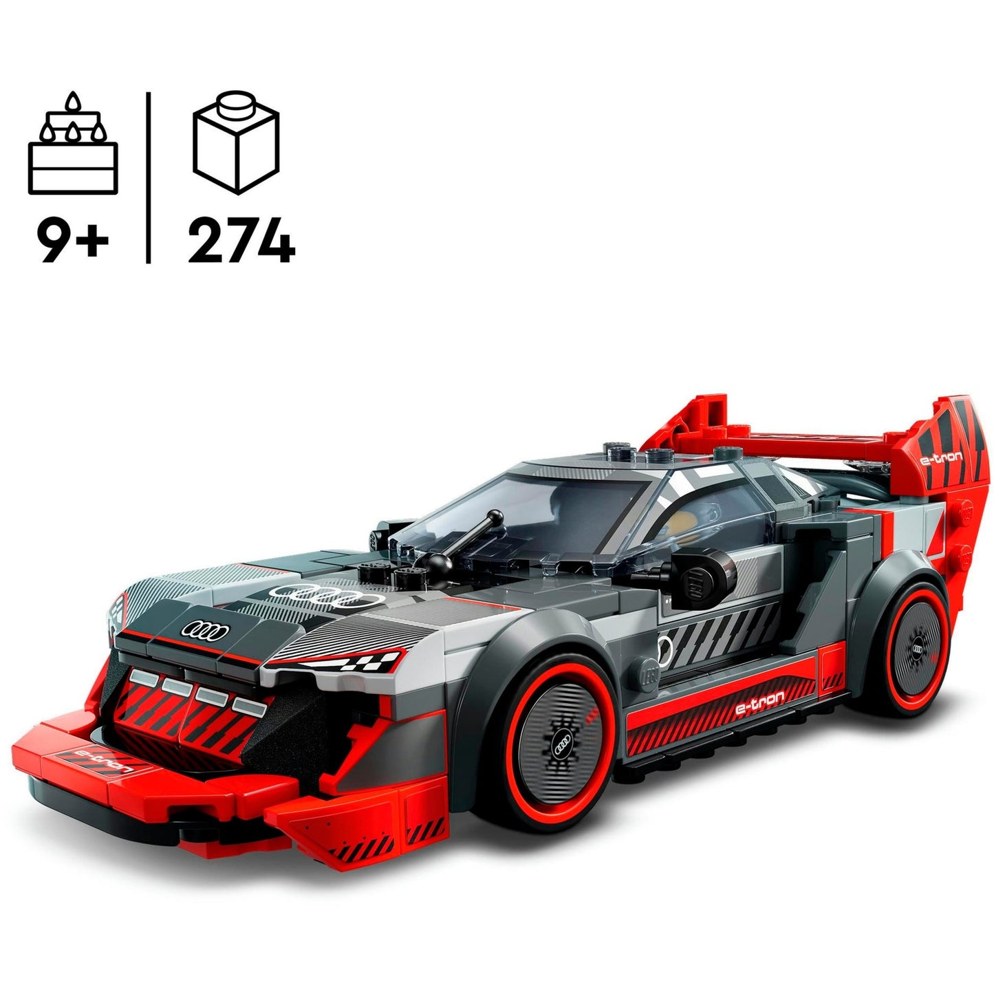 LEGO 76921 Speed Champions Audi S1 e-tron quattro Rennwagen, Konstruktionsspielzeug