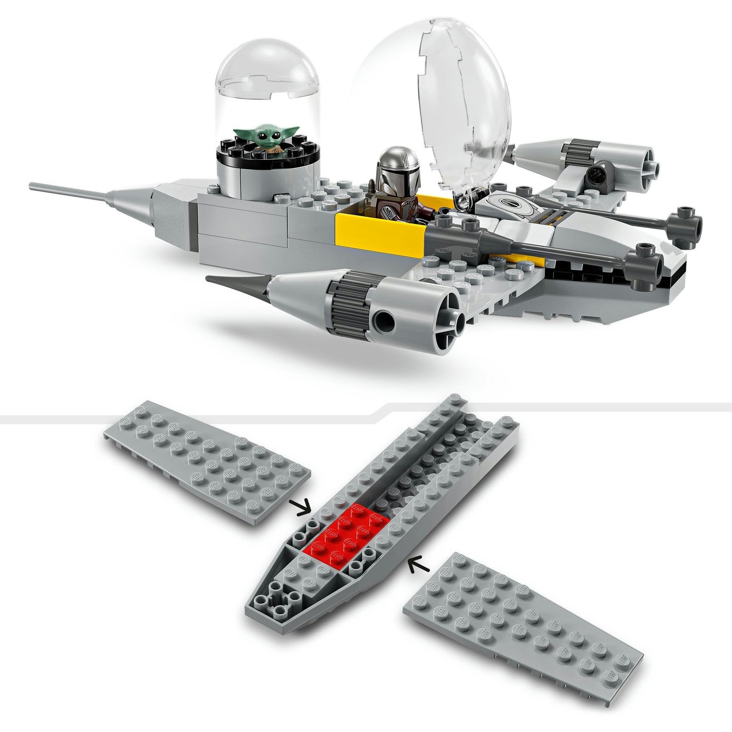 75410 Star Wars Mandos und Grogus N-1 Starfighter, Konstruktionsspielzeug