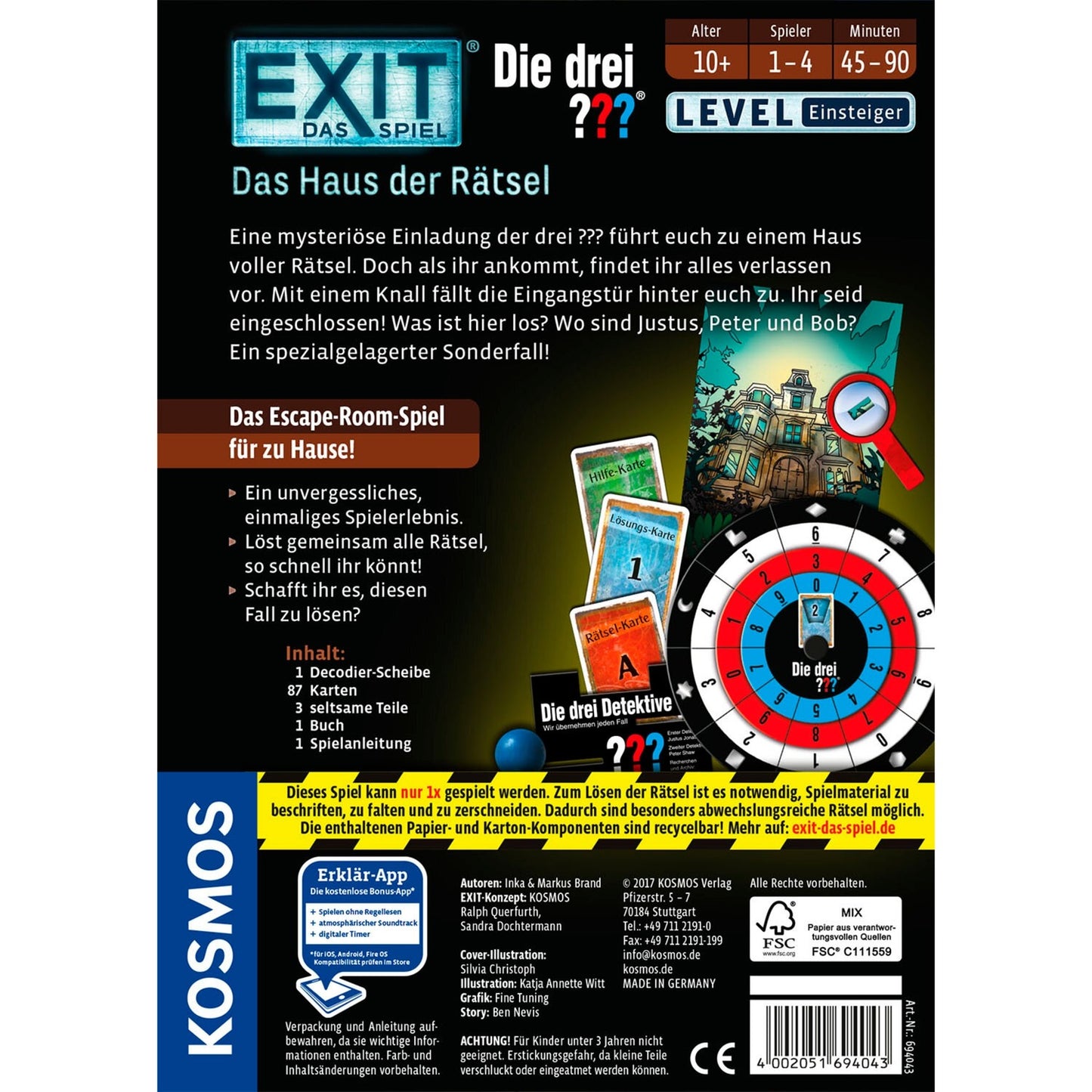 KOSMOS EXIT - Das Spiel - Das Haus der Rätsel, Partyspiel