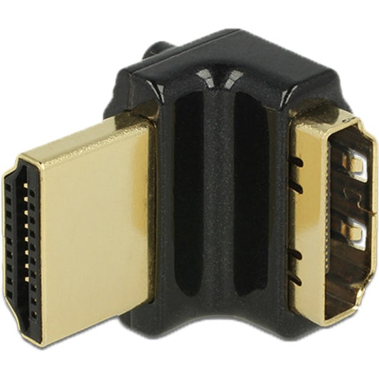DeLOCK HDMI-A Stecker > HDMI-A Buchse 4K (schwarz, 90° abgewinkelt nach oben)
