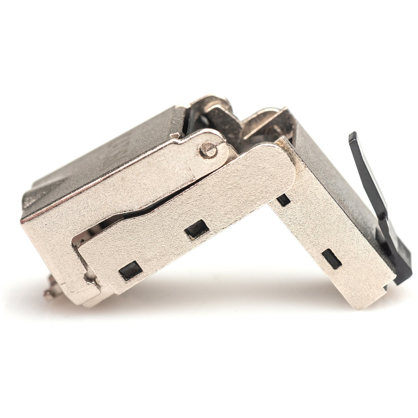 CAT.6a Feldstecker abwinkelbar, STP mit Staubschutzkappe