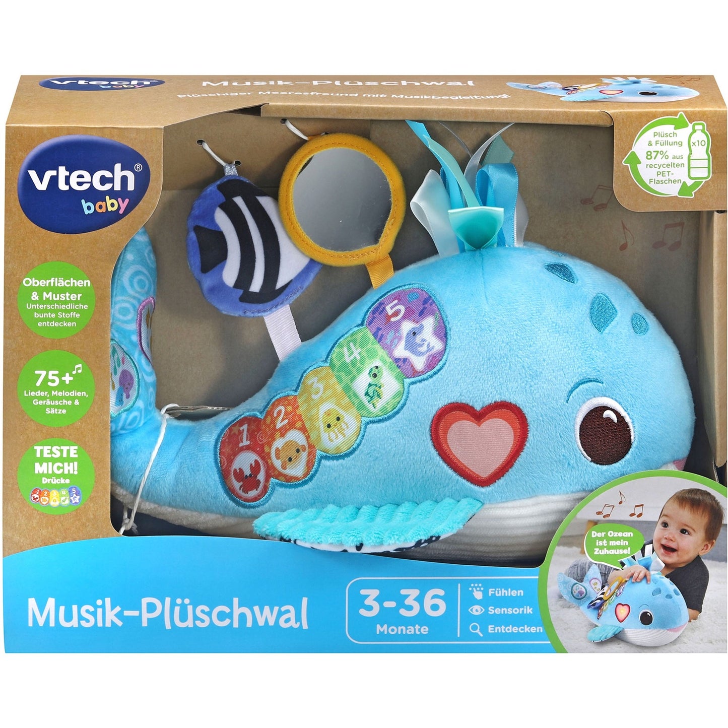 VTech Musik-Plüschwal, Kuscheltier