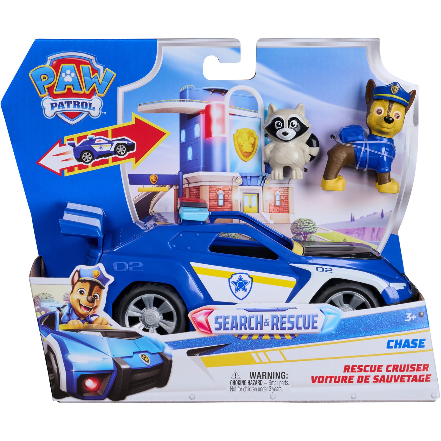 Paw Patrol - Search & Rescue: Chase' Rescue Cruiser mit 2 Figuren, Spielfahrzeug