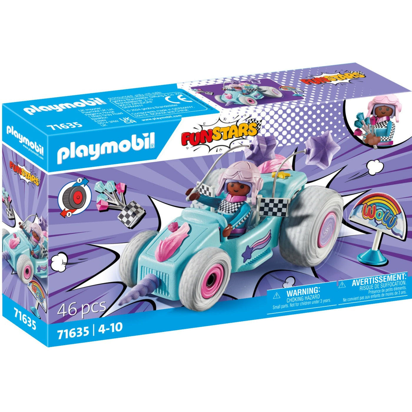 PLAYMOBIL 71635 Funstars Rasendes Einhorn, Konstruktionsspielzeug