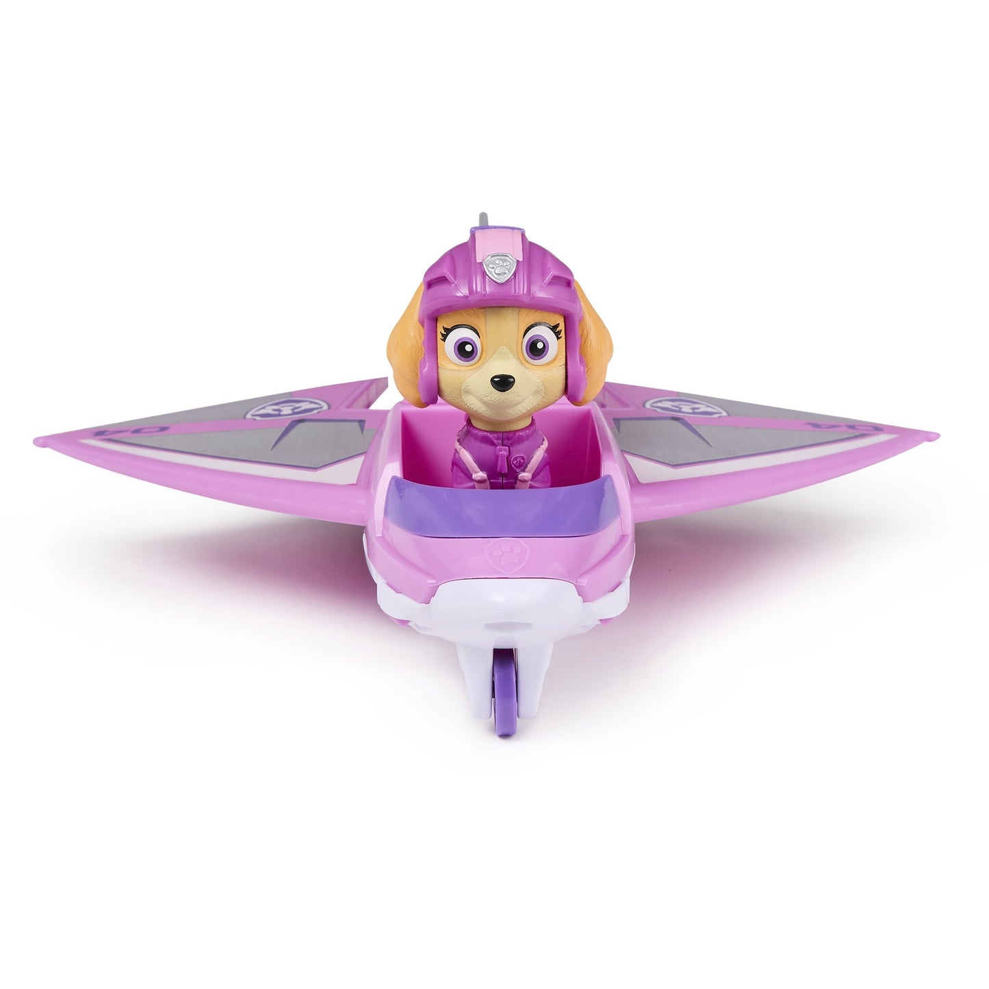 Paw Patrol Air Rescue - Skyes Rettungsflugzeug mit einziehbarer Klaue und Rettungskorb, mit Skye Spielfigur und Hase, Spielfahrzeug