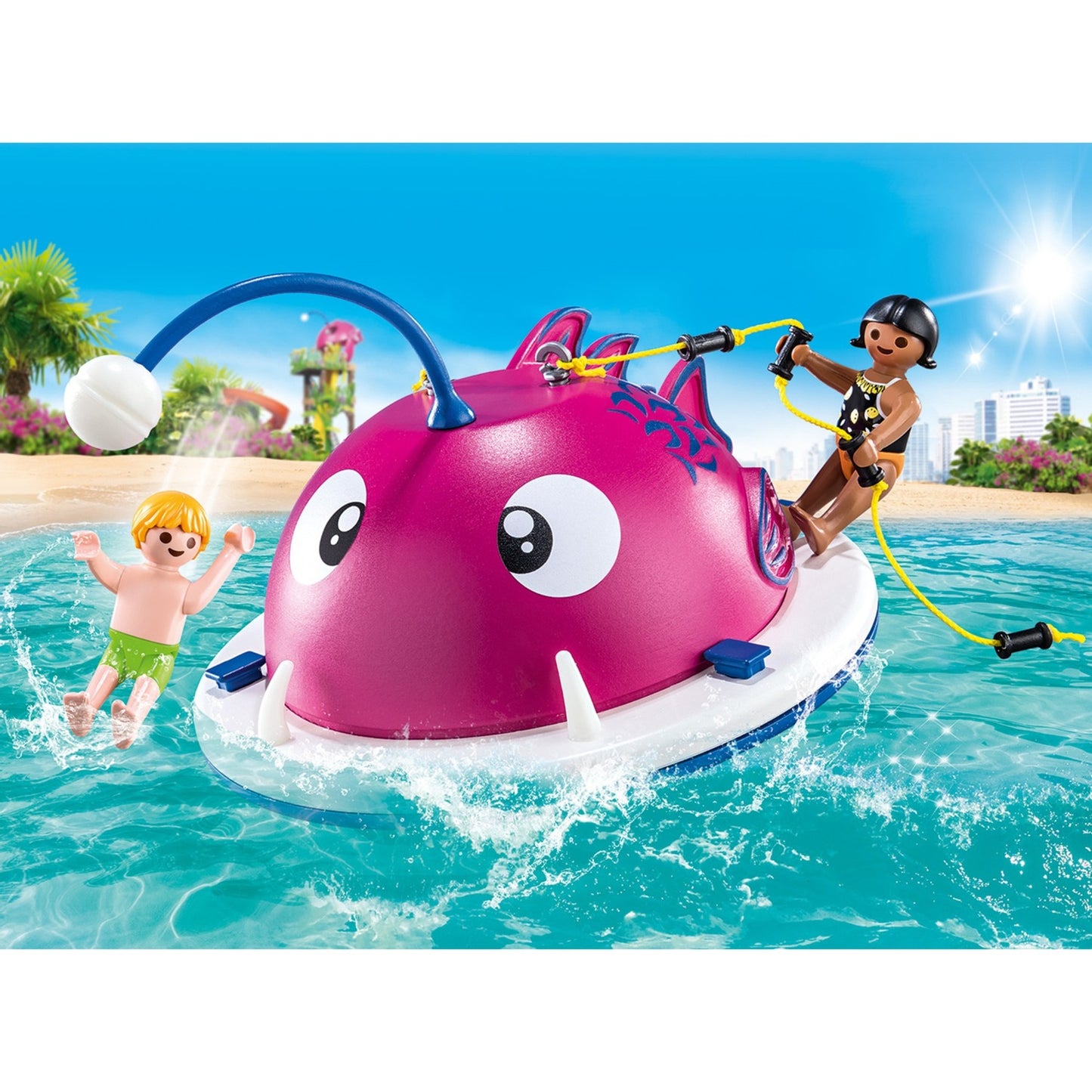 PLAYMOBIL 70613 Family Fun Kletter-Schwimminsel, Konstruktionsspielzeug