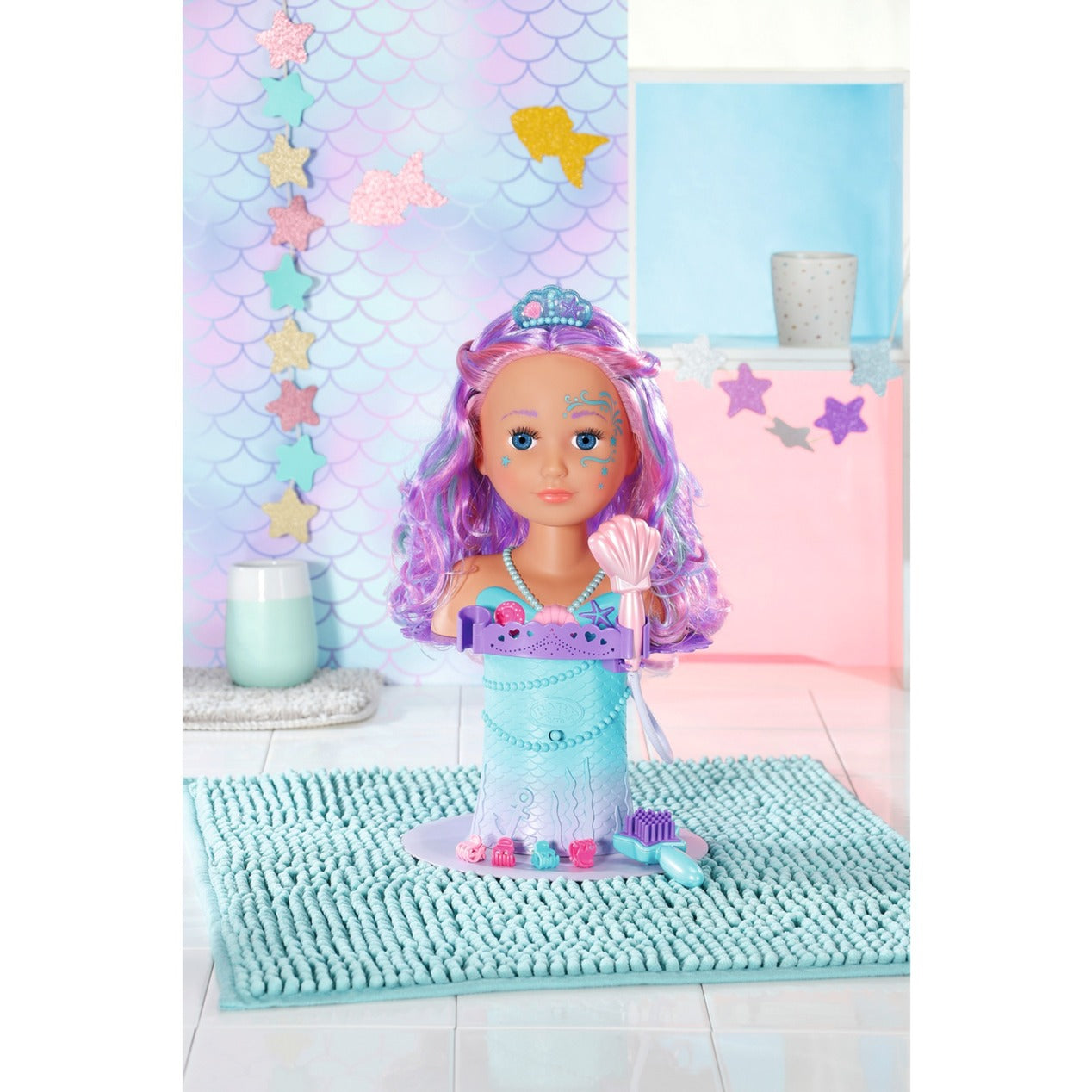 ZAPF Creation BABY born® Sister Styling Head Meerjungfrau, Schmink- und Frisierkopf