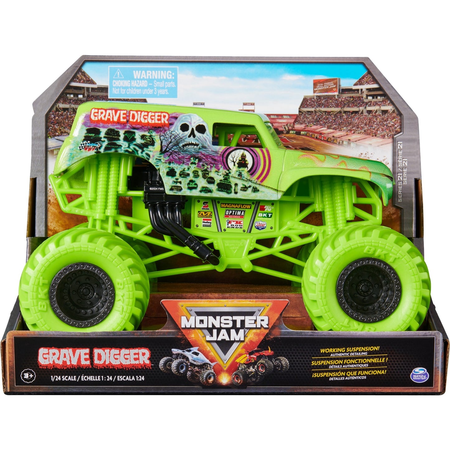 Spin Master Monster Jam - Offizieller Grave Digger Monster Truck, Spielfahrzeug