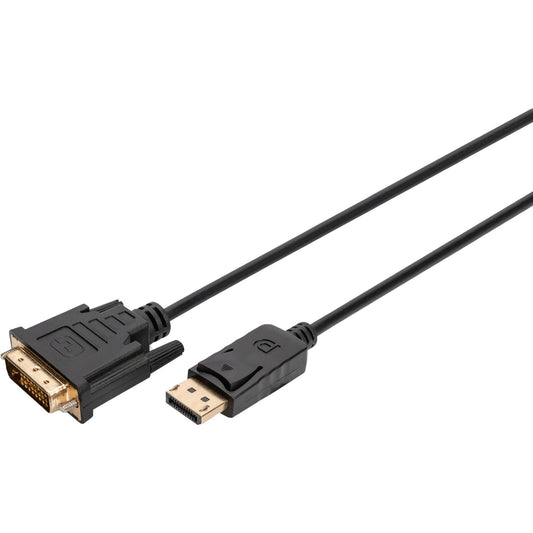 Digitus Adapterkabel DisplayPort > DVI-D (schwarz, 3 Meter, mit Schraubbefestigung)